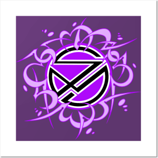 Sinister Motives tribal purple Posters and Art
